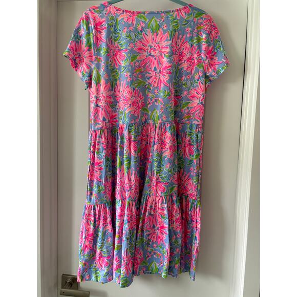 Geanna Dress Blue Peri Sunrise Bay NWT Size Large - Picture 2 of 5